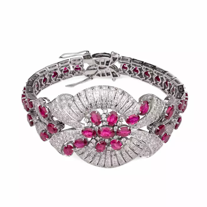 18K GOLD RUBY AND DIAMOND BRACELET