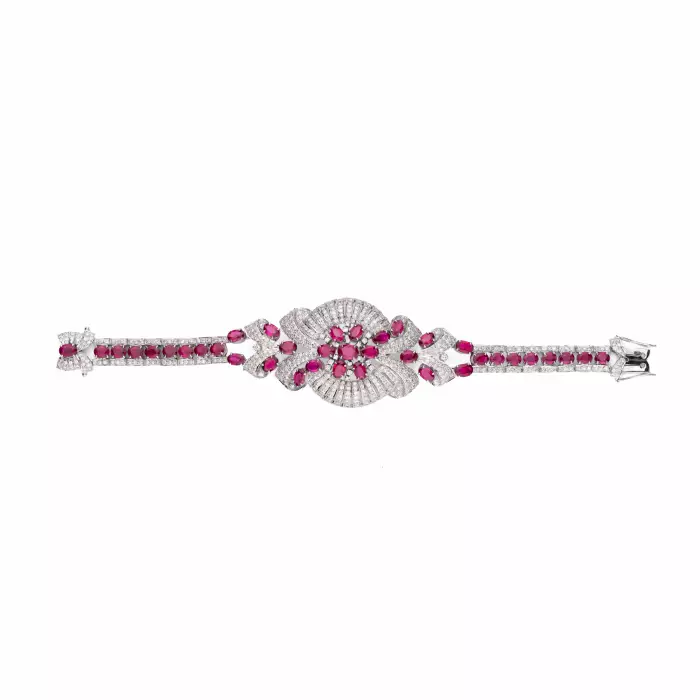 18K GOLD RUBY AND DIAMOND BRACELET