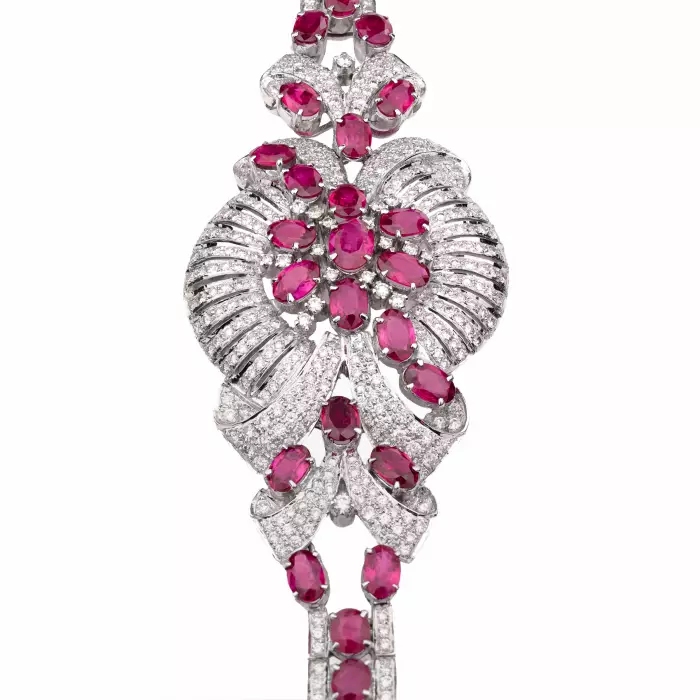 18K GOLD RUBY AND DIAMOND BRACELET