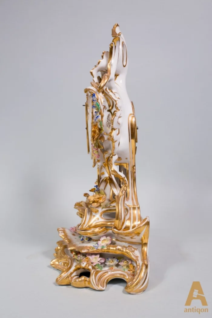 Porcelain Clock with flowers