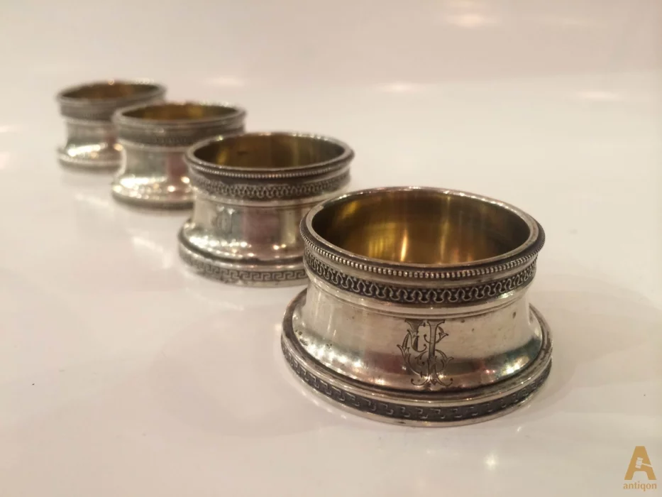 Russian silver salt shakers by Kurlyukov. 