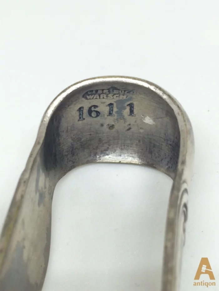 Silver sugar tongs. Warchawa