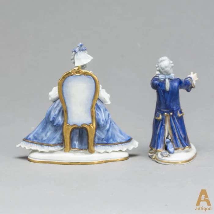 Groupe en porcelaine Couple romantique