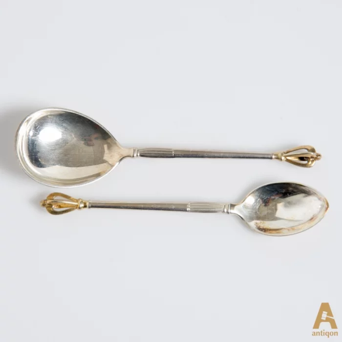 A set of silver spoons