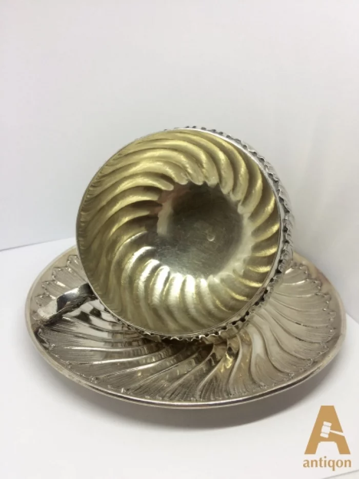 Silver Cup and saucer. France