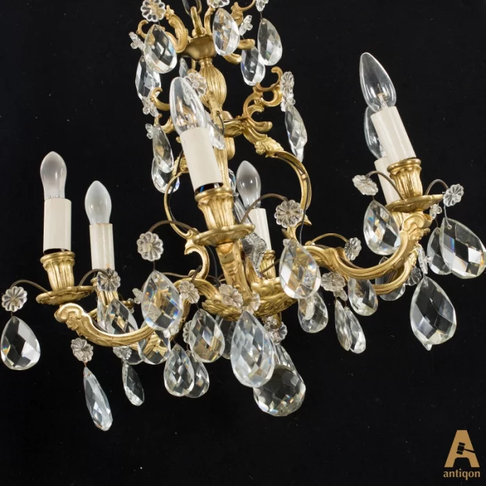Six-candle chandelier in Rococo style. Europe. First half of 20th century 