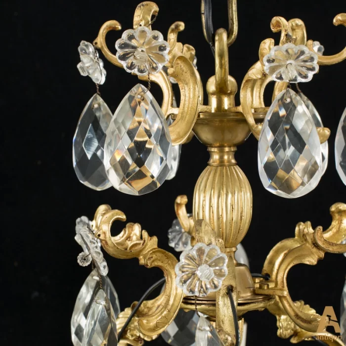 Six-candle chandelier in Rococo style. Europe. First half of 20th century 