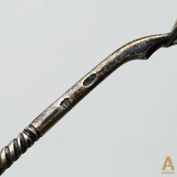 Russian silver spoon with enamel