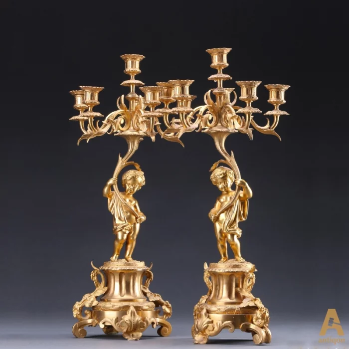A pair of candelabras