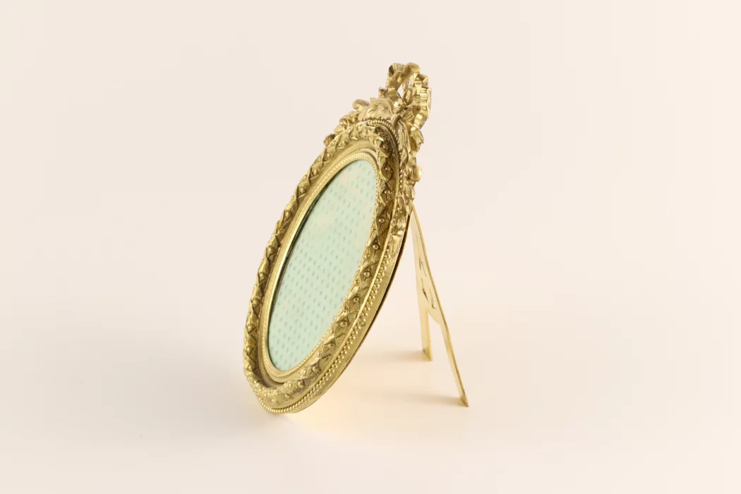 Cadre photo en bronze dore 