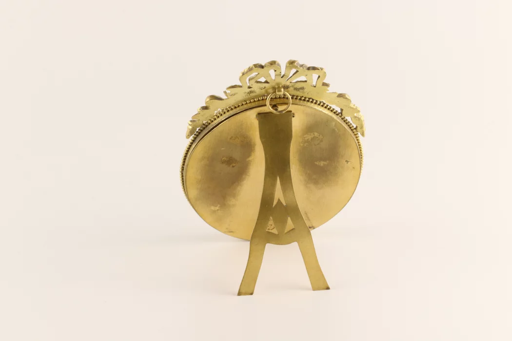 Cadre photo en bronze dore 