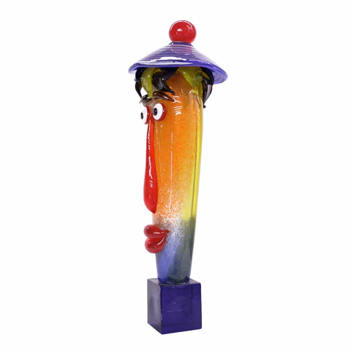SCULPTURE DAUTEUR EN VERRE COLORÉ « MARIN ». ANATOLI GRICHTCHENKO. RIGA, XXIe SIÈCLE