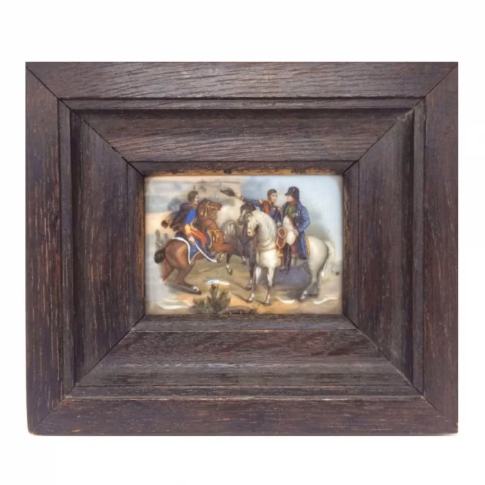 Paire de miniatures en porcelaine Napoleon