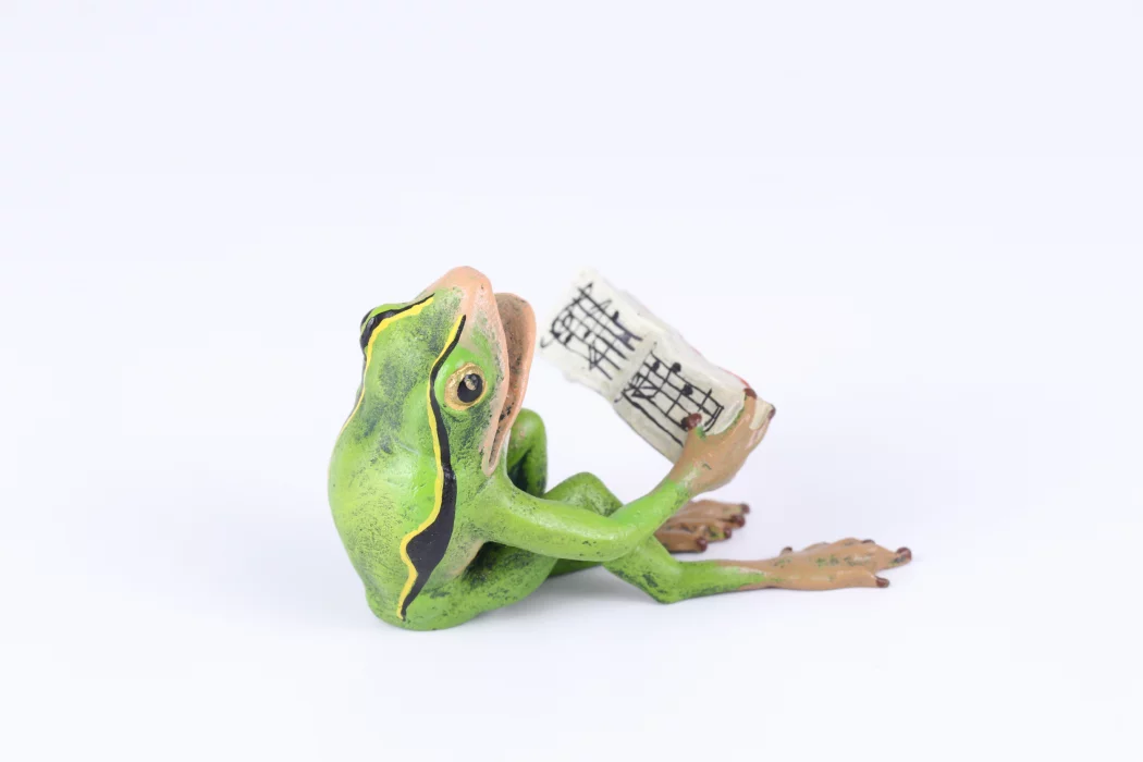 Singing frog. Vienna bronze