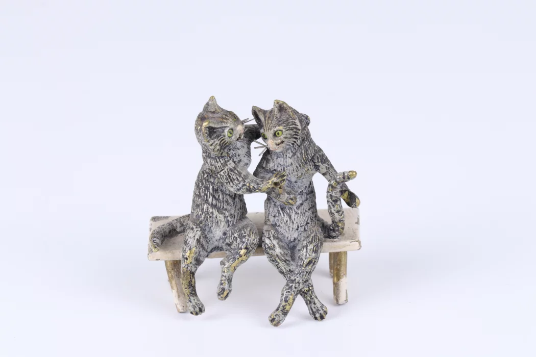 Cats in love. Vienna bronze