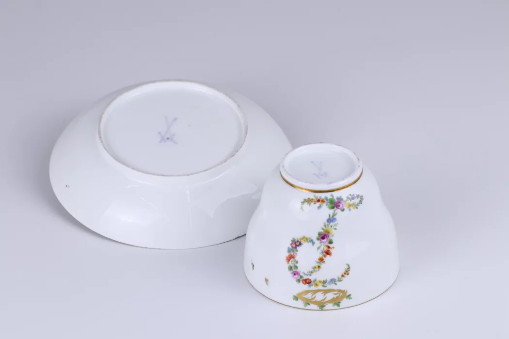 Meissen. Une paire de cafe commemorative