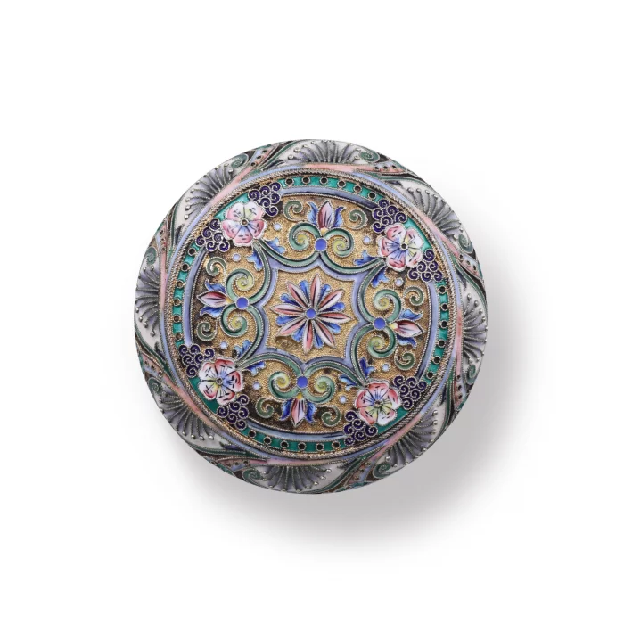 Boîte en argent Beaute russe 11A