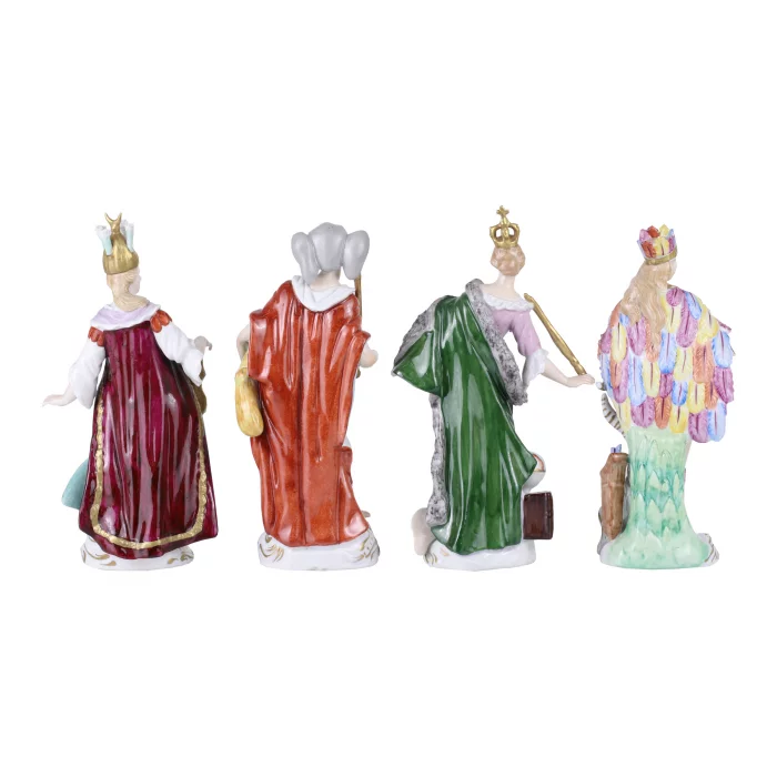 Groupe de porcelaine Continents. Sitzendorf. 