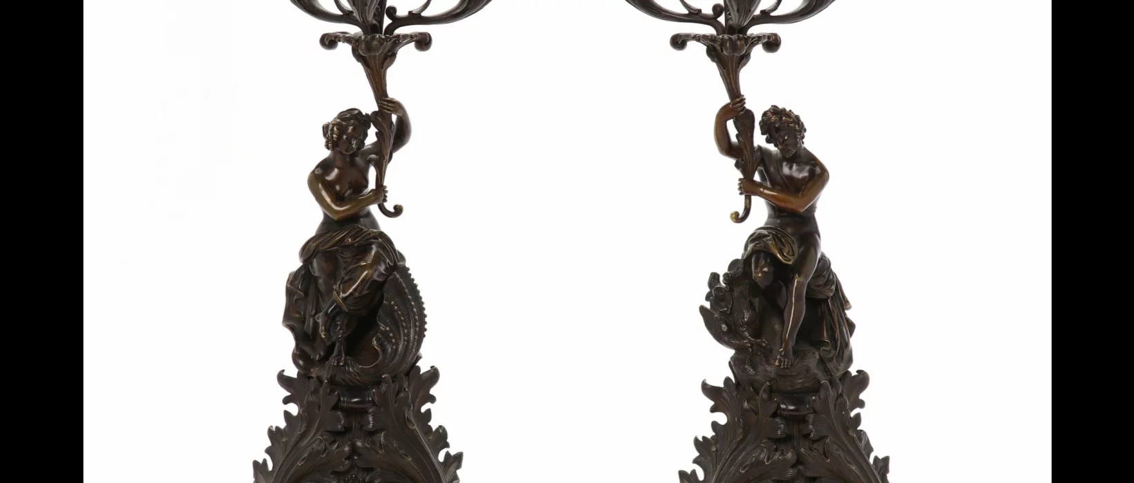 A pair of candelabra. Belle Epoque 