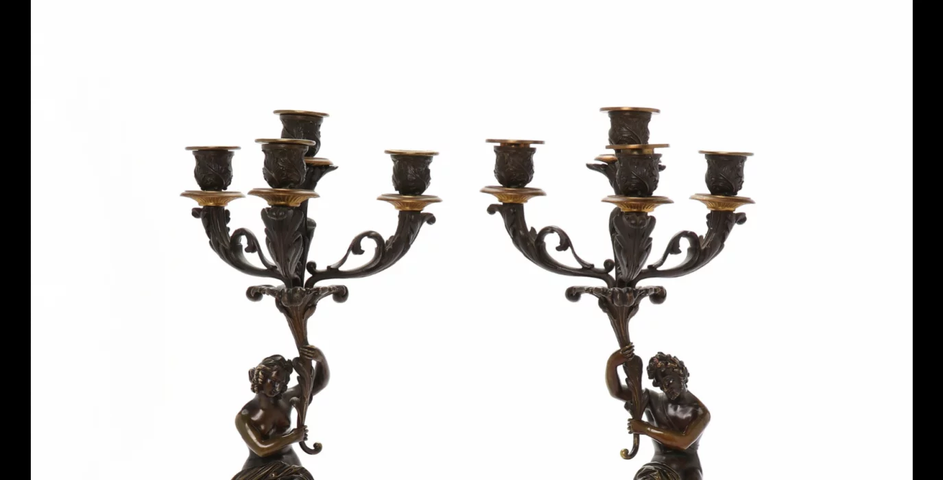 A pair of candelabra. Belle Epoque 