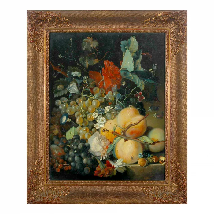 Fruit dans le style de Jan van Huysum. 