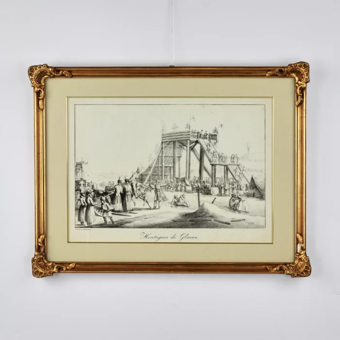 Gravure Toboggan de glace 