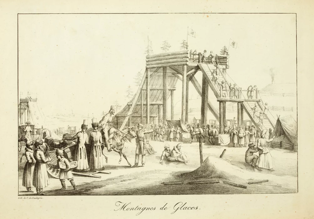 Gravure Toboggan de glace 