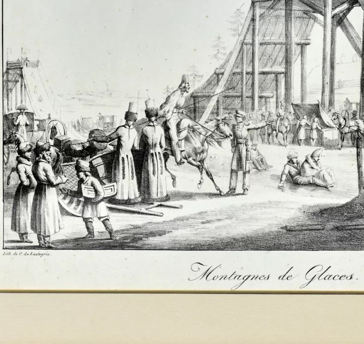 Gravure Toboggan de glace 