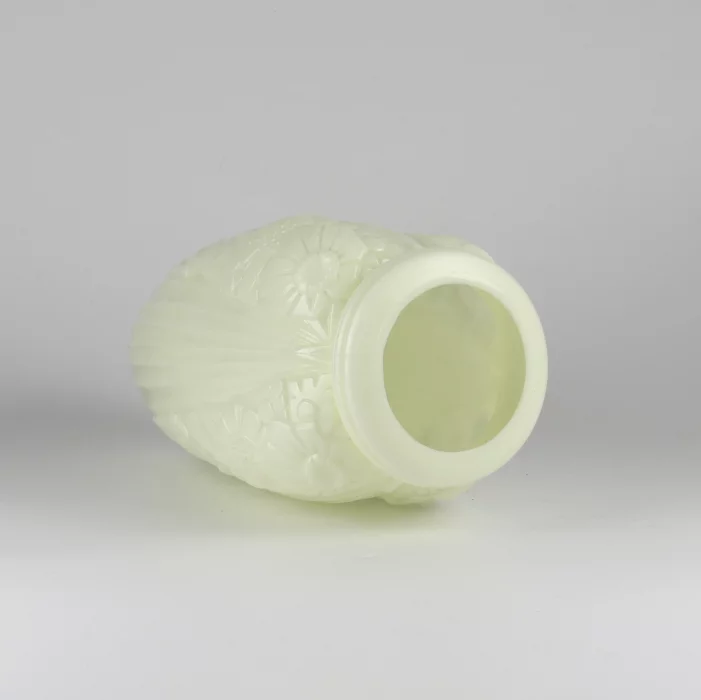 Milk glass Art Deco vase.