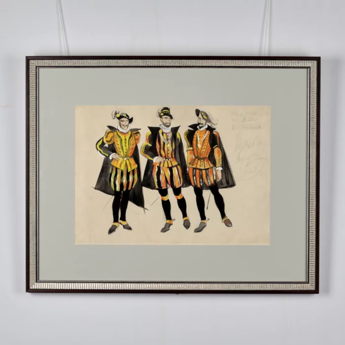 Esquisse pour les costumes de la pièce de V. Hugo Ernani.