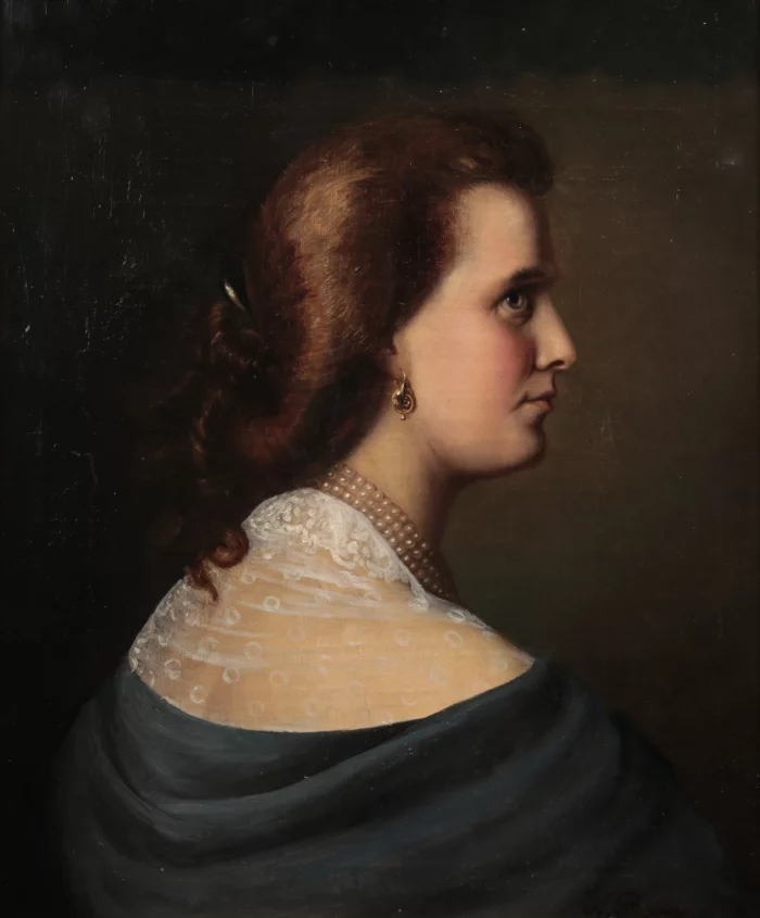 Portrait dune femme de profil.