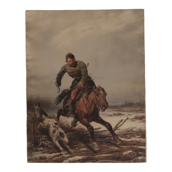 Chromolithographie de Okhota. Peter Sokolov.