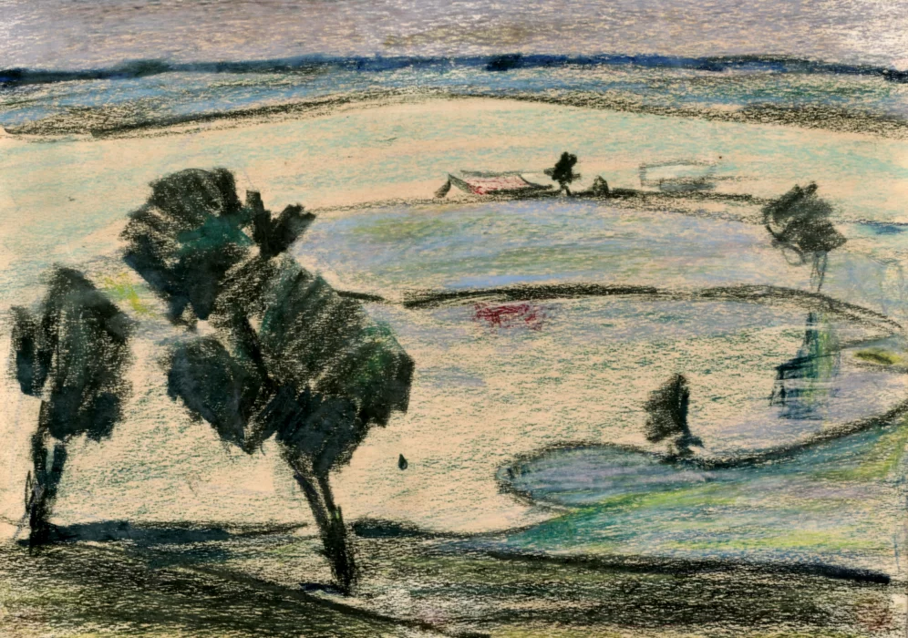 Aleksandrs Zviedris (1905 - 1993) Sketch for the work Summer. 