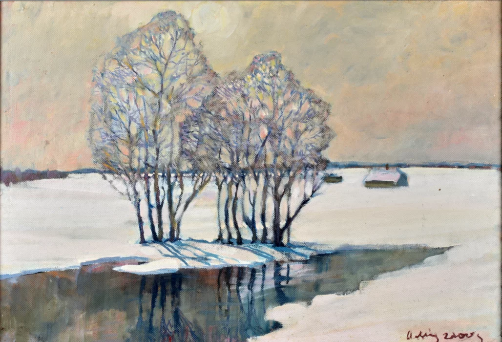 Alexander Ivanovich Misurev. Jnte. Paysage dhiver . 