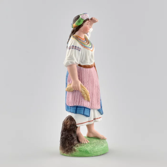La figure femme paysanne ukrainienne. Usine Gardner du 19ème siècle.