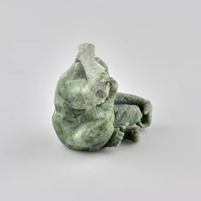 Stone-cut miniature Orangutan in Faberge style 
