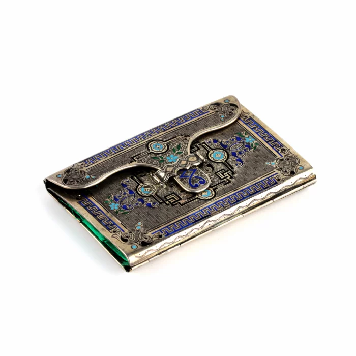 Portefeuille en argent - porte-cartes de visite avec email 