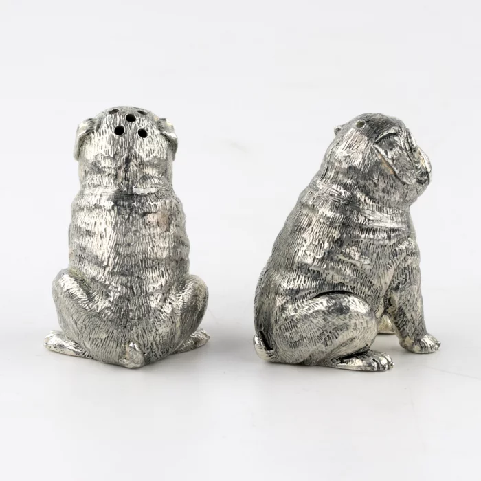 Pair of silver saltcellars 
