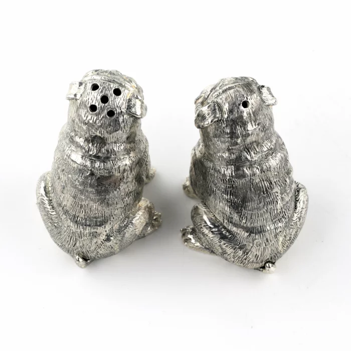 Pair of silver saltcellars 