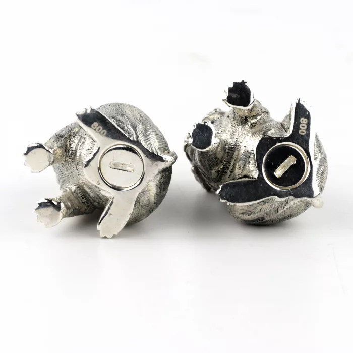 Pair of silver saltcellars 