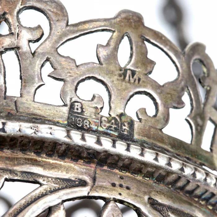 Silver lampada in the neo-Russian style. 