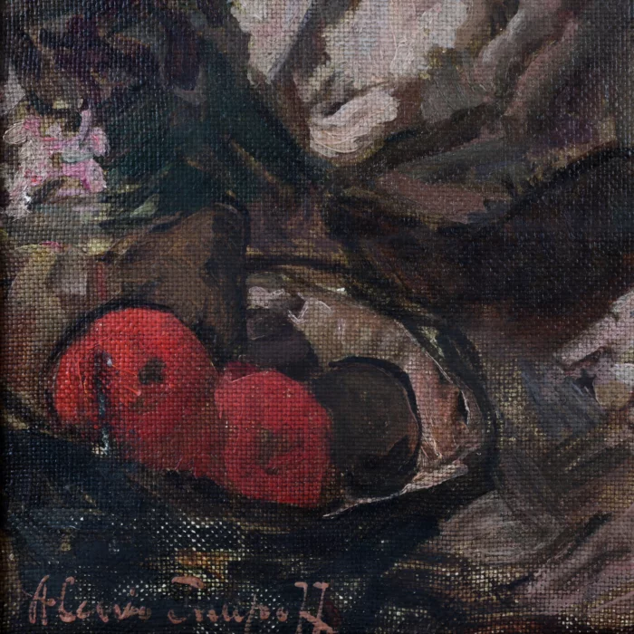Tableau Dame au perroquet 