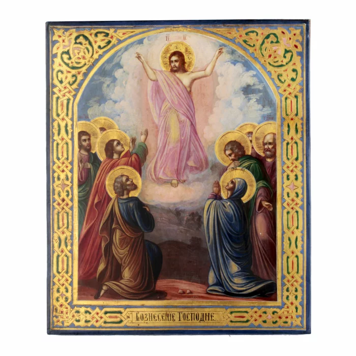 Icône de lAscension du Seigneur. Russie 1920 siècle. 