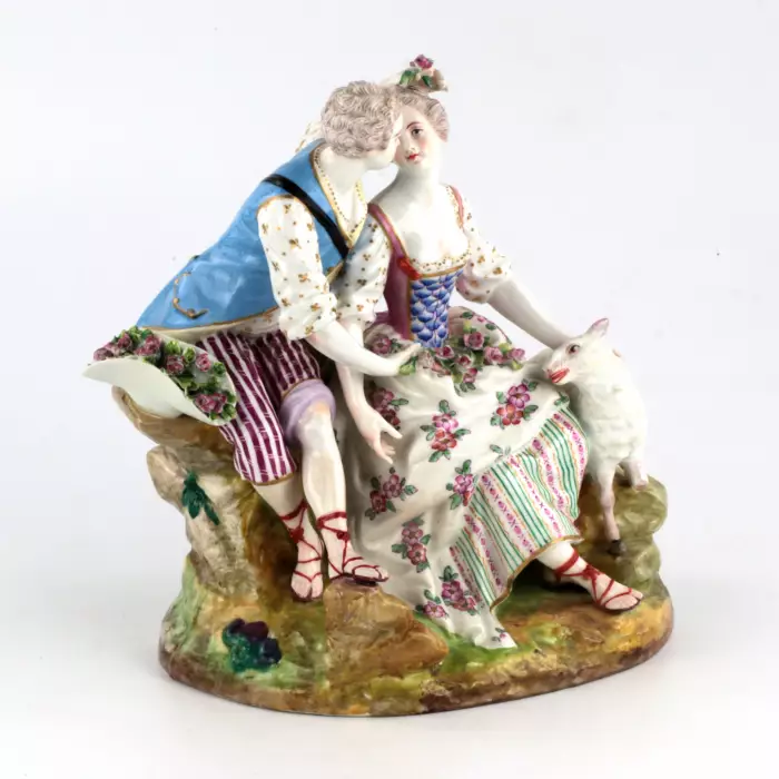 Meissen porcelain composition Couple in love