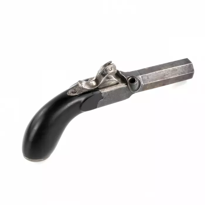 A pistol in a case. 