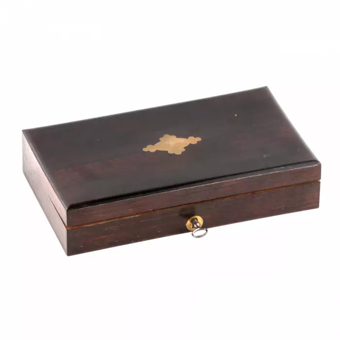 A pistol in a case. 