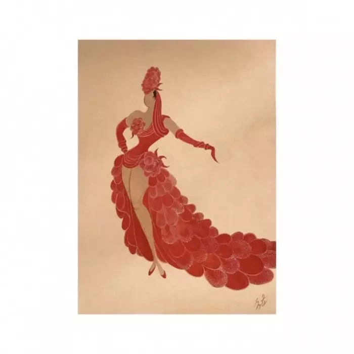 Dessin de la serie Costumes de scène Erte 