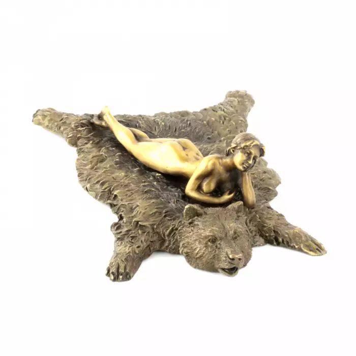 Vienna Bronze Nude in a Bears Skin. 