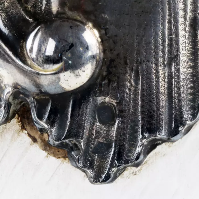 CARAFE À EAU EN ARGENT ET VERRE GRAVÉ. FRANCE. FIN DU XIXe SIÈCLE