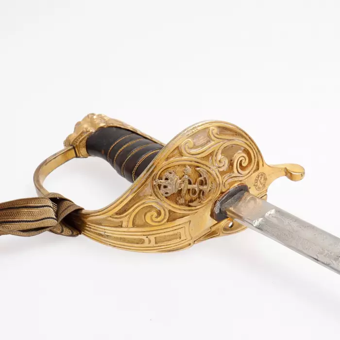 SABRE D`OFFICIER DE LA MARINE SUÉDOISE. MODÈLE 1876